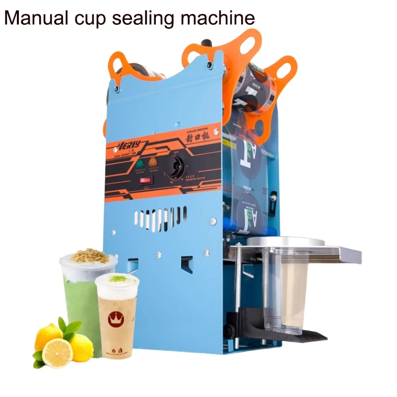 

270W Manual Plastic Paper Bubble Tea Cup Sealer Applicable To Milk Tea /Coffee Shop/Cakery/Snack Bar Drink Sealing Machine