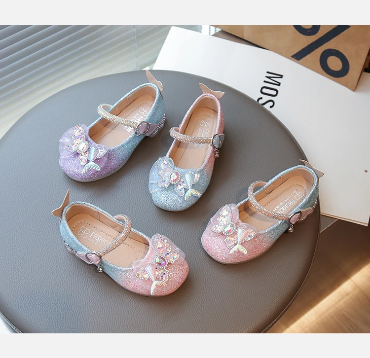2026 Fashion Elegant Soft Sole Anti-slippery Versatile Dress Leather Shoe for Party Autumn New Children Princess Shoes for Girls