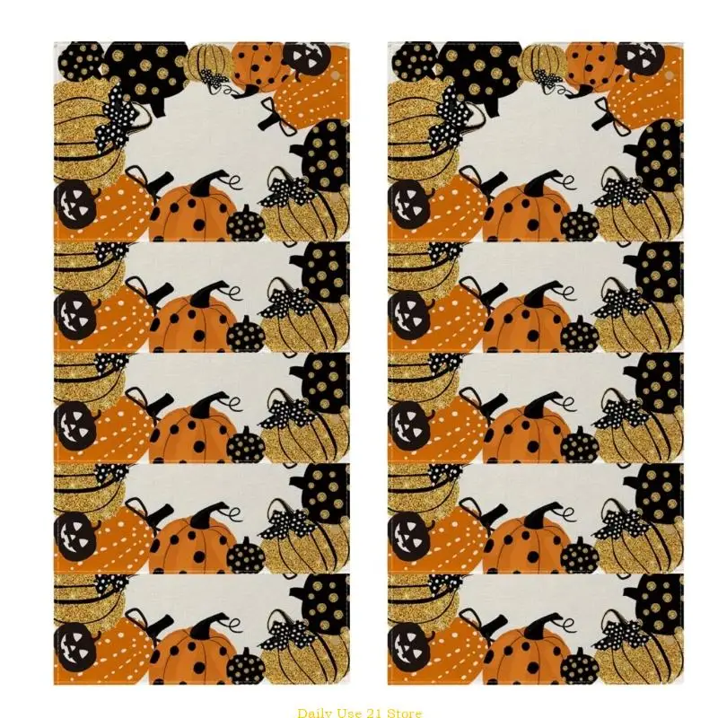 

Pumpkin Print Halloween Table Placemat Decoration for Seasonal Home Dinners