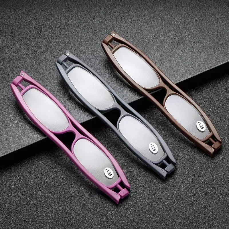 Fashion Folding Reading Glasses Men Women Foldable Presbyopia Reader Hyperopia Diopter Eyeglasses Screwless +1.0~+4.0