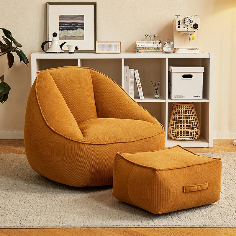 

2025 New Lazy Corduroy Comfortable Sofa Single Bed Tatami Bedroom Balcony Casual Lightweight Small comfortable Sofa Living Room