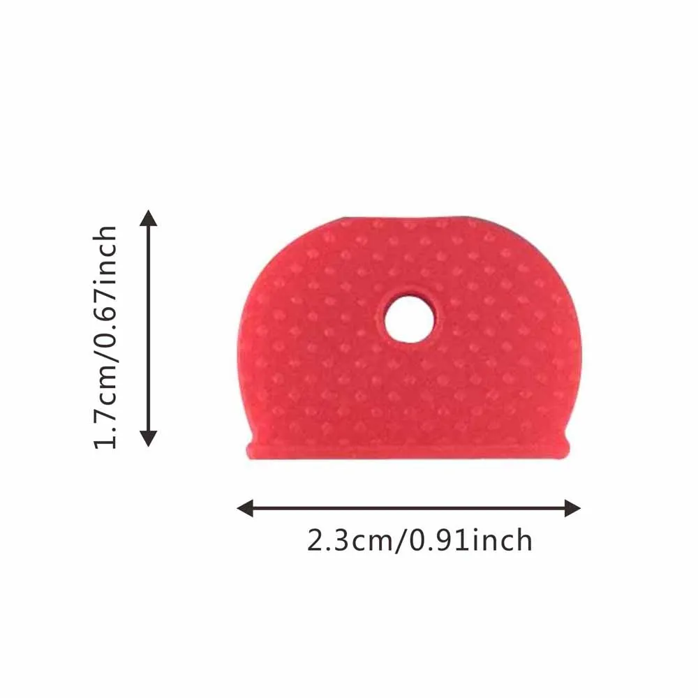 10 Pcs Key Cap Covers Durable Silicone Key Identifiers Sleeve Mixed Color Soft Key Top Cover Caps