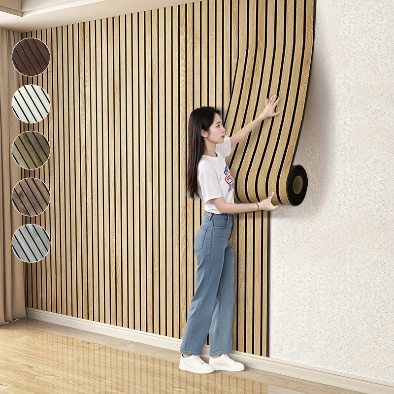 Papier peint auto-adhésif 3D — Panneaux muraux épaissis et insonorisants pour la décoration intérieure