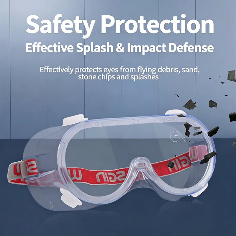 Goggles with high-definition, anti-fog, splash-proof, dust-proof, impact-resistant, scratch-resistant for cutting and grinding