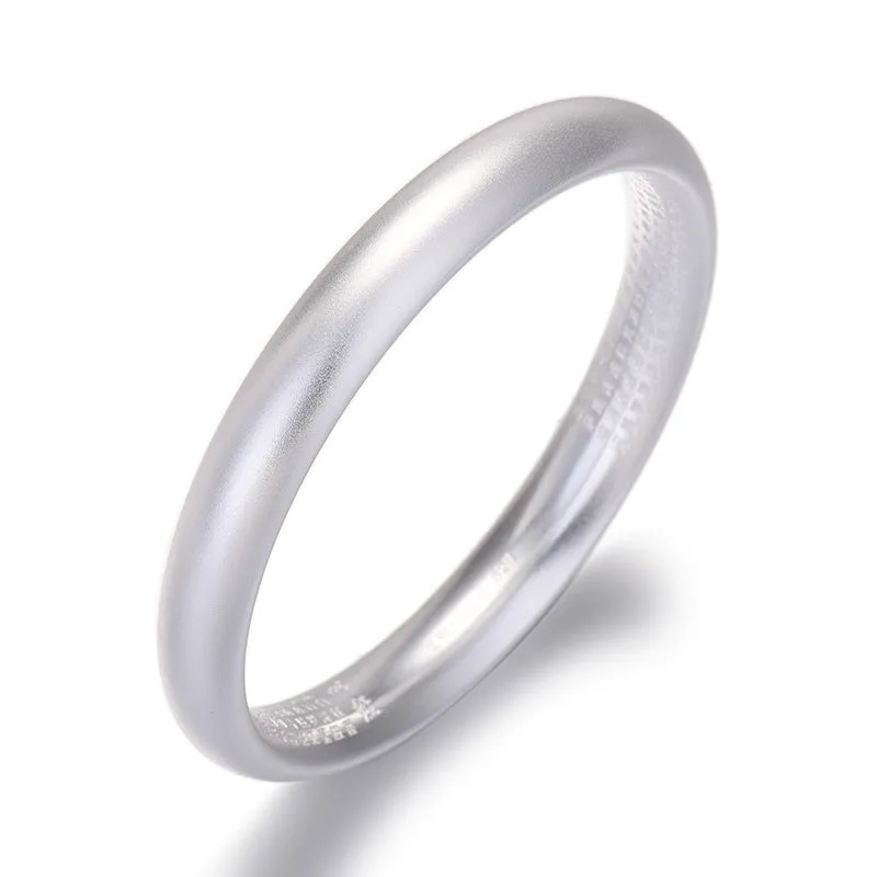 

S999 foot silver bracelet matte opening plain ring sterling silver safety bracelet