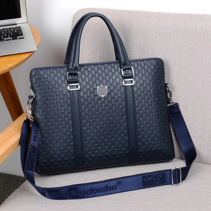 Лидер продаж, новый мужской модный деловой портфель, кожаная сумка высокого качества, большая вместительная сумка на плечо, сумки для ноутбука, сумка-мессенджер