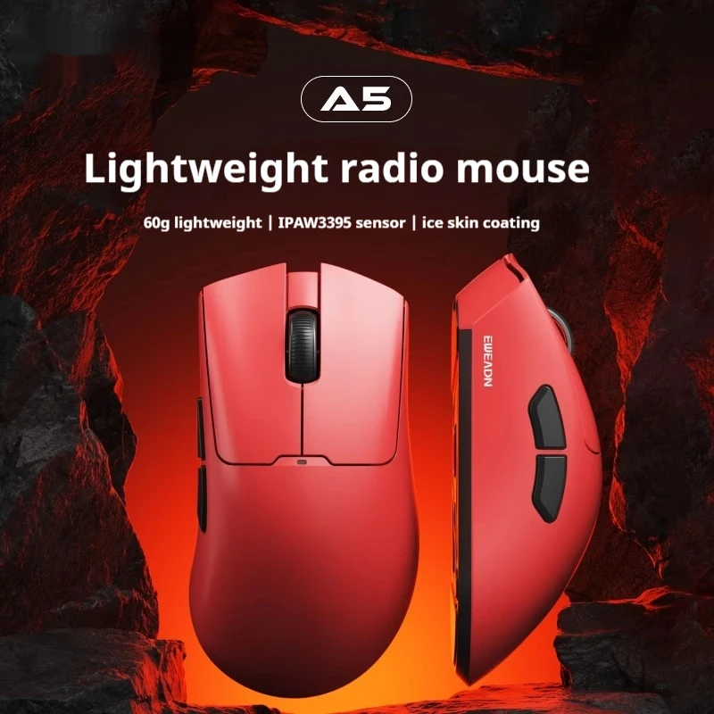 

EWEADN A5 wireless mouse for gaming, ergonomics, lightweight for large hands, computer office
