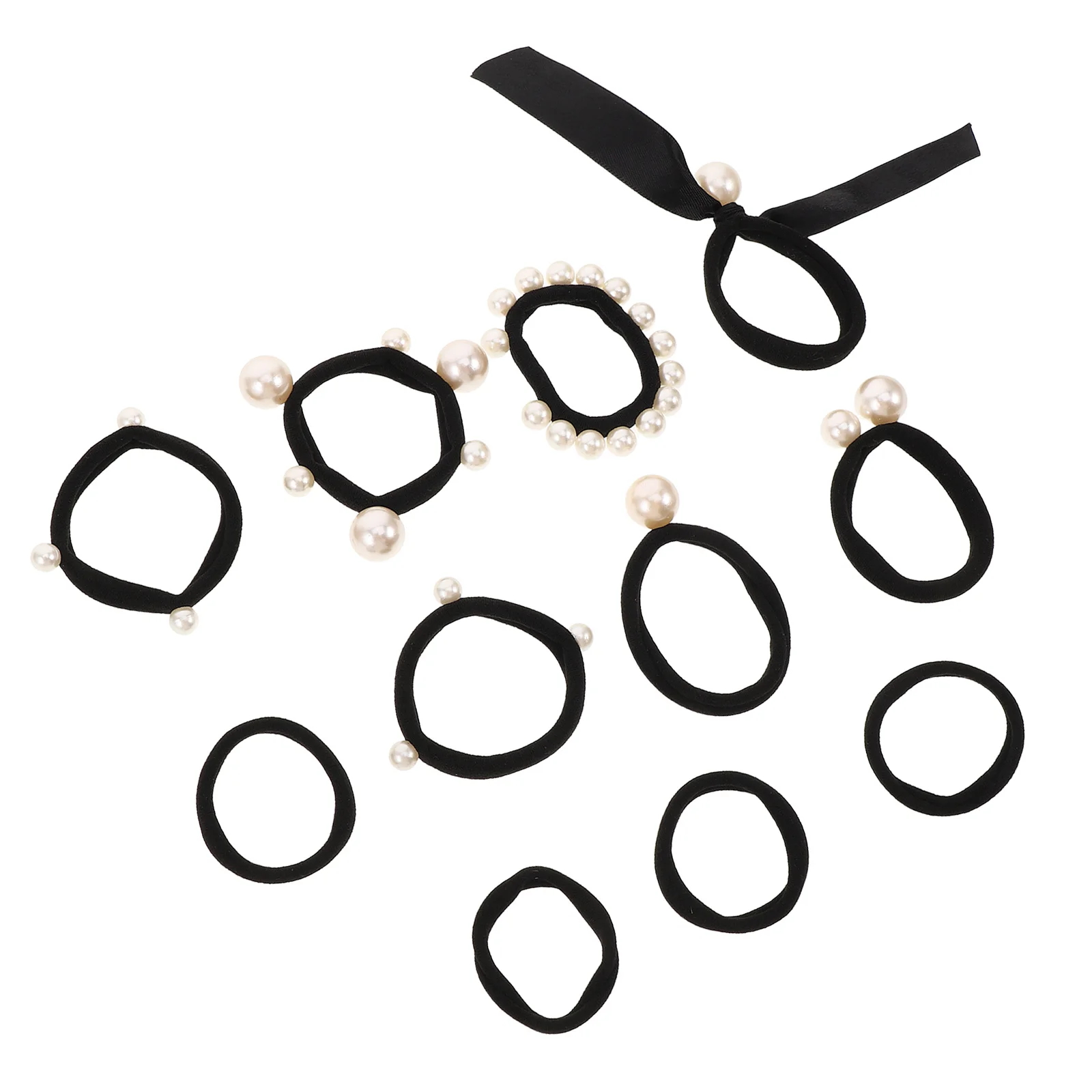 

11Pcs Hair Ties Set Fake Pearl High Elastic Seamless Bands No Damage Hair Accessories for Women Girls Girls Accessories