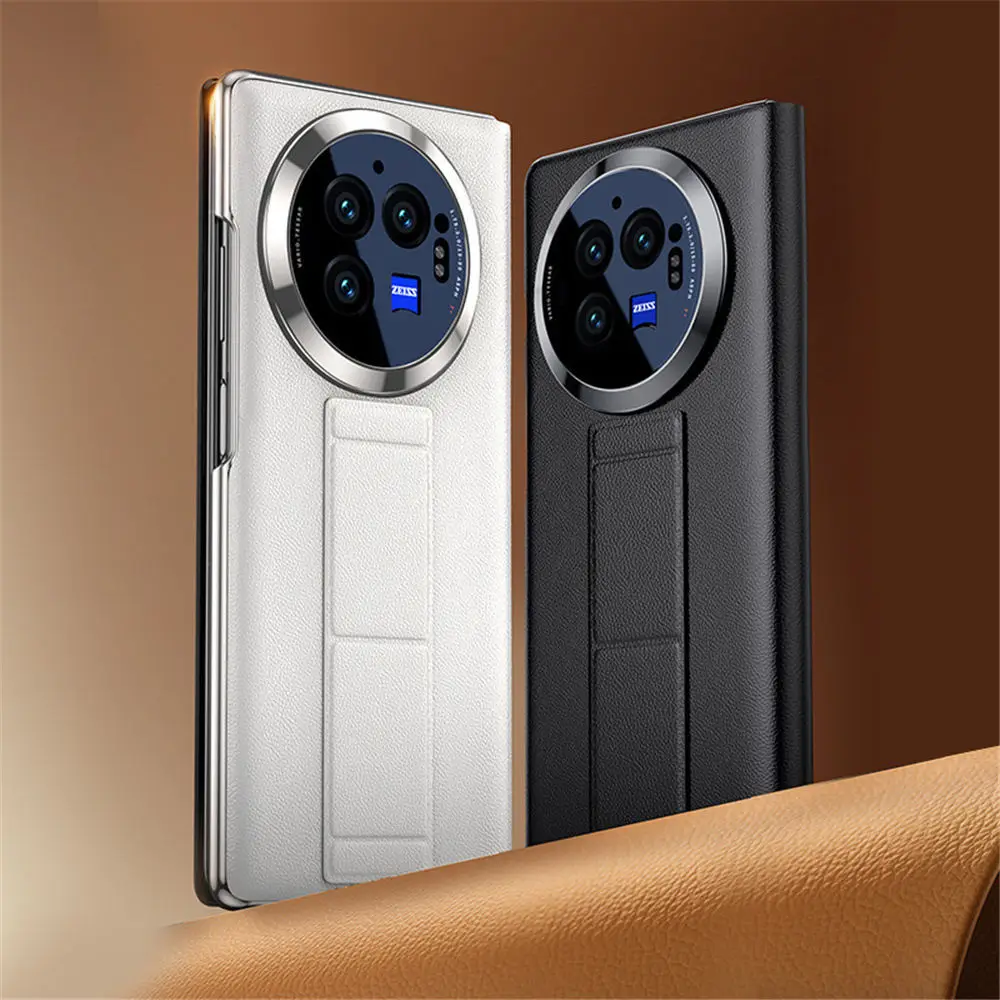 プレミアム磁気牛革ケース,フルカバー,ビジネス用,生体内x fold3 pro