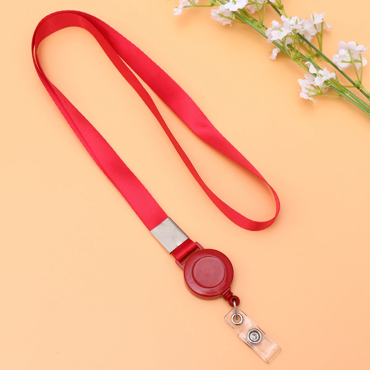 

4 Pcs Badge Lanyard Red Id Holder Neck Strap Rope Lanyards Brand Straps Safety Black