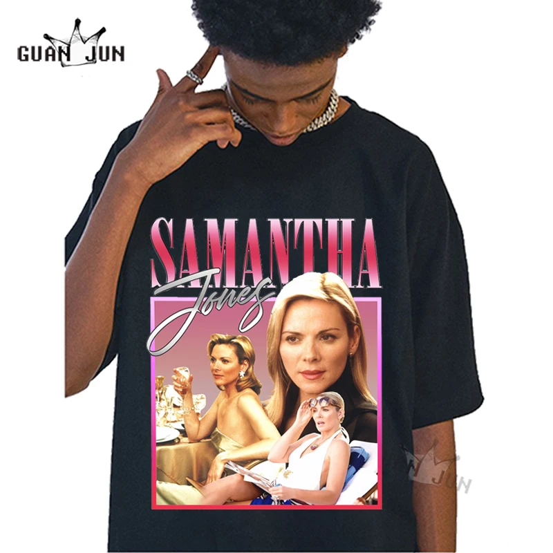 SAMANTHA Graphic Men Tshirts Sex and The City T-shirt for Women for SATC Fans Vintage 90s Inspired Unisex T Shirt Gift Dropship