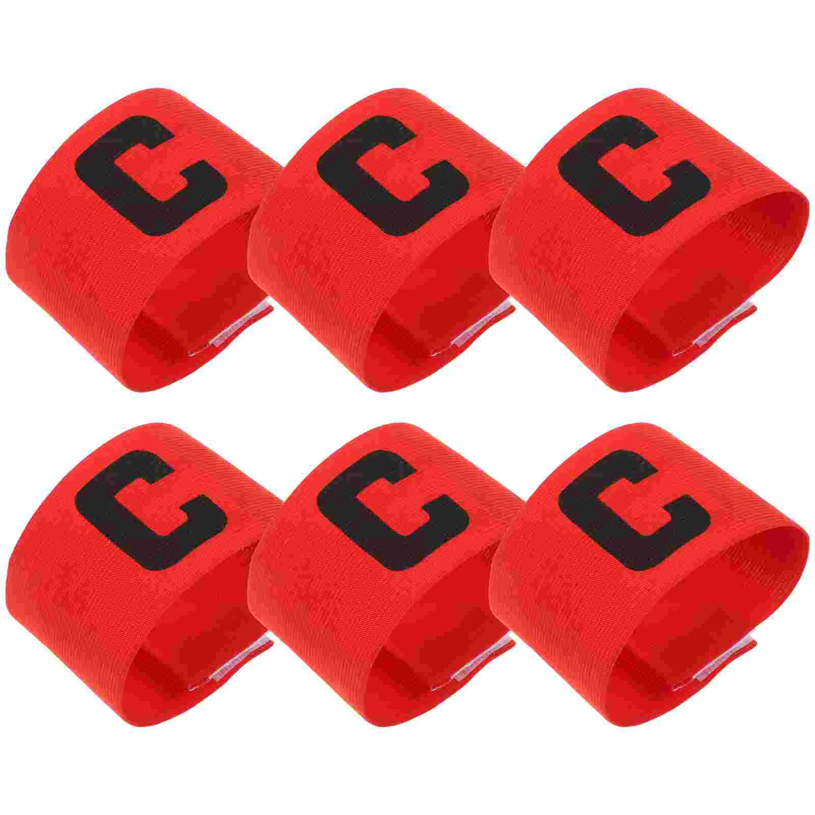 

6 Pcs Captain's Armbands Wrap-around Soccer Sports Leader for Mark Wear-resistant Football Team Leaders Sign