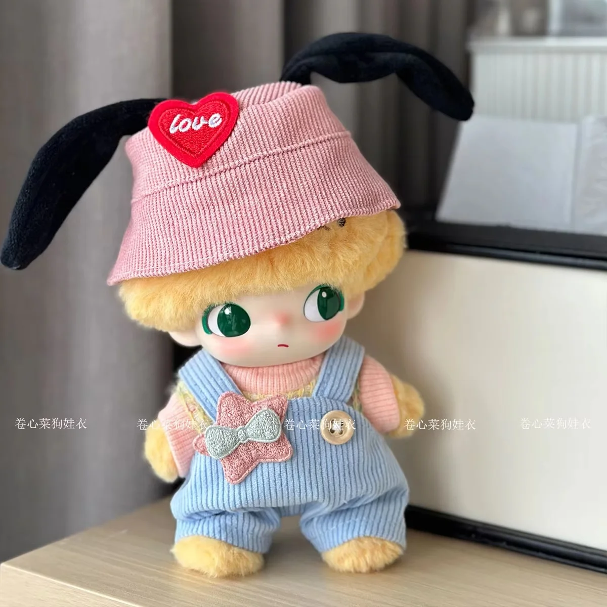 15/16/17 cm Dimoo Serie Vinyl Sleutelhanger Blind Box Pop Kleding Set Leuke Algemene Visser Hoed collectie Ornament Gift