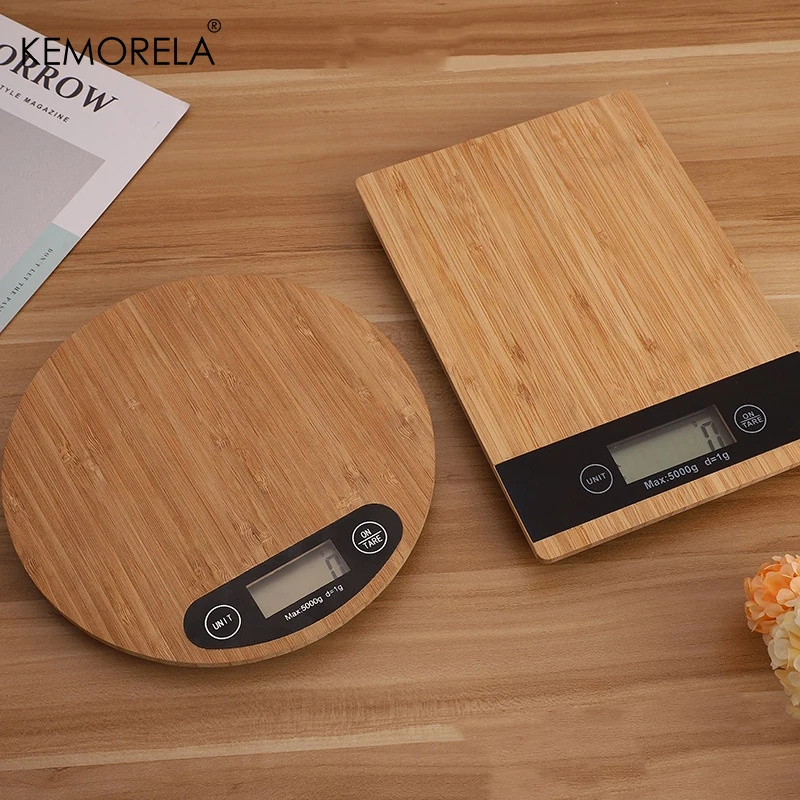 KEMORELA 5KG Digital Kitchen Scale with LCD Display Tare Function 11 lbs Capacity 0.1 oz. Precise ML Unit for Liquids Food Scale