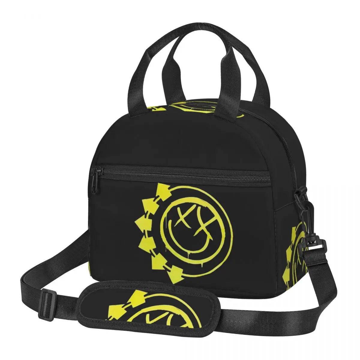 Blink 182 Punk Smile Lunch Bags Insulated Bento Box Leakproof Lunch Tote Picnic Bags Thermal Bag for Woman Travel