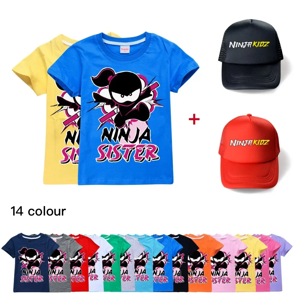 Childrens T Shirt NINJA KIDZ Summer Tee Cotton Casul Tshirt for Teenage Game 2-16Y Boys Graphic Tee Birthday Tshirt Girl Tops