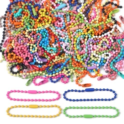 20/30/40/60/80pcs Ball Bead Chains Fits Key Chain/Dolls/Label Hand Tag Connector For DIY Bracelet Jewelry Making Accessorise