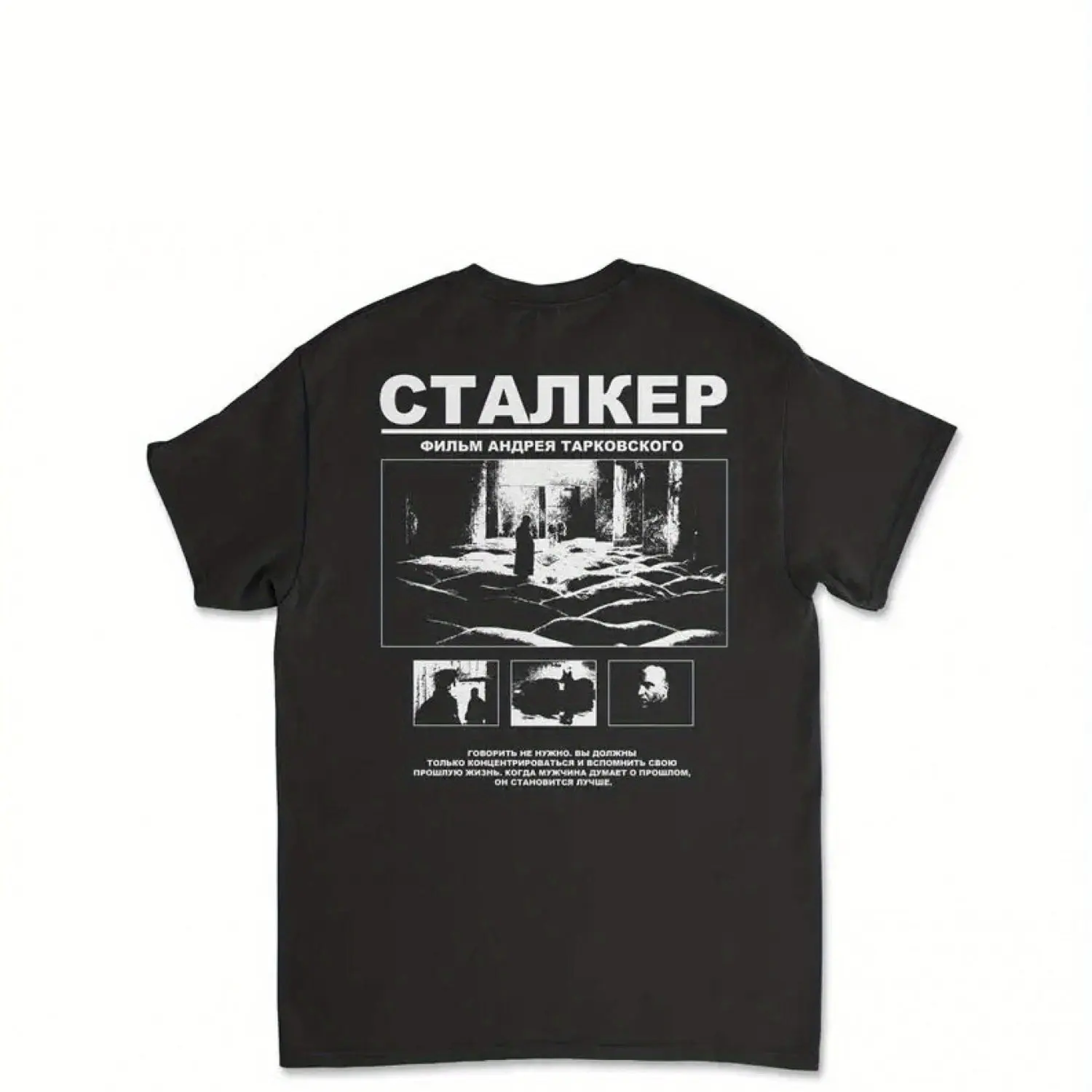 Men's Black T-shirt with Andrei Tarkovsky Movie 