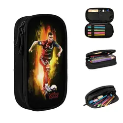 Ronaldo Wallpaper Pencil Cases Large Capacity Pen Bags Pen Box Pencil Pouch For Boys Girls Students Stationery School Office