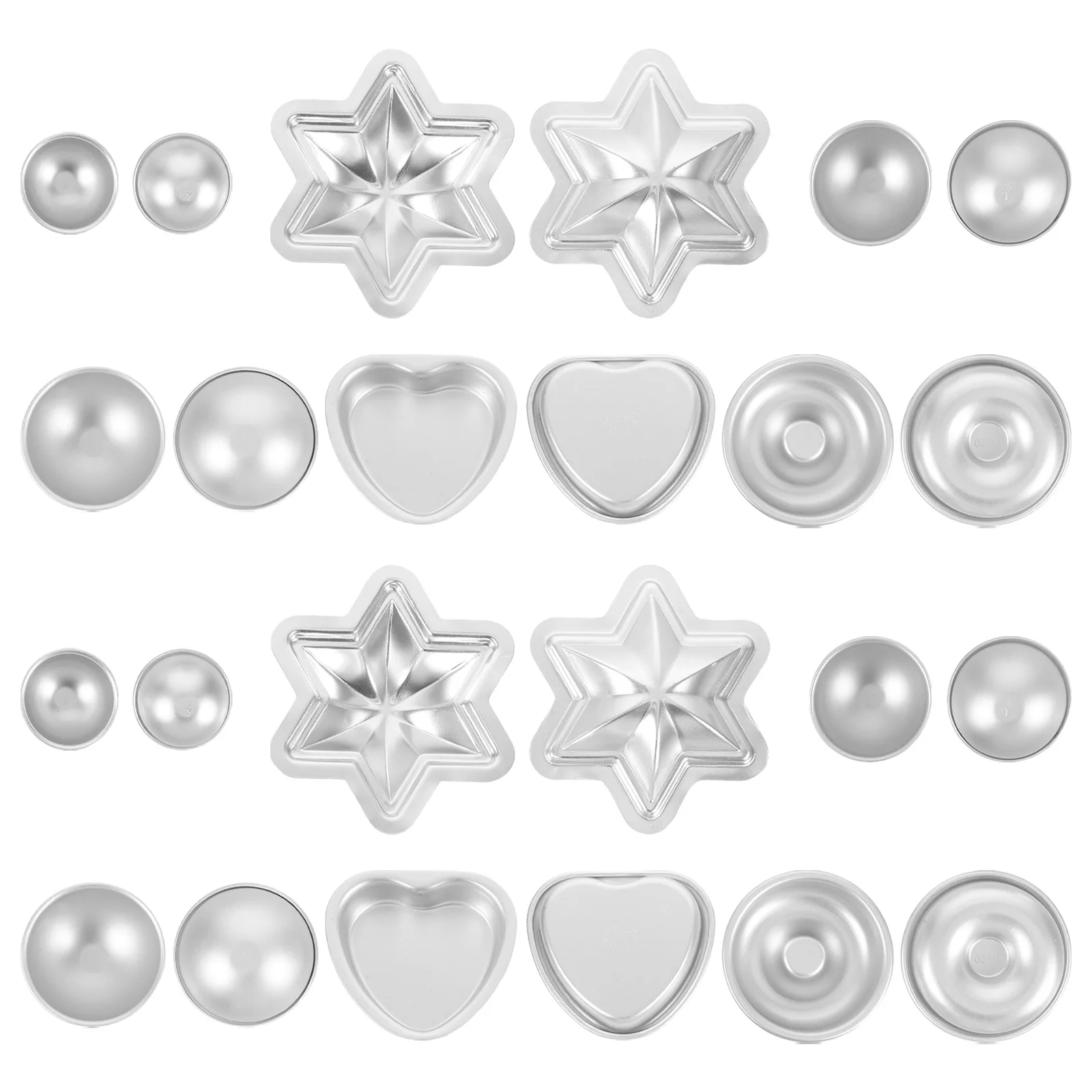 

12pcs Mold Baking Pan Hemisphere Cake Pan Aluminum Alloy Semicircle Dome Bath Soap Making Molds Home Cafe Use