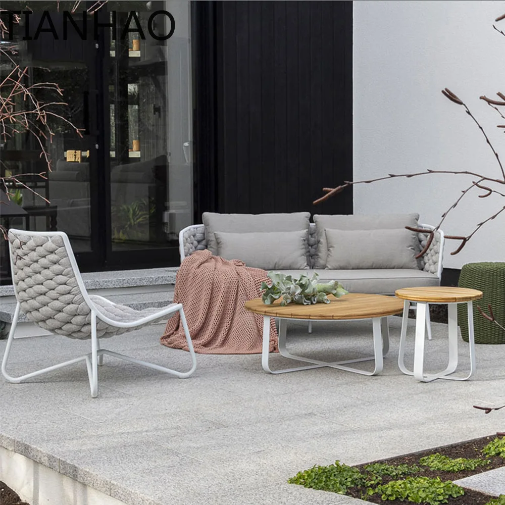 Outdoor Wicker Sofa Set for Patio Garden Balcony with Rattan Coffee Table for Outdoor Living Space Outdoor Furniture for