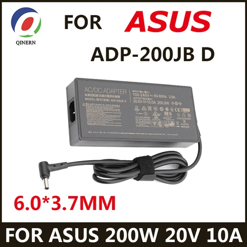 20V 10A 200W 6,0*3,7 MM ADP-200JB D cargador adaptador para portátil para Asus TUF A17 FA706QM FA506QR ROG Zephyrus G15 GA503Q GA503