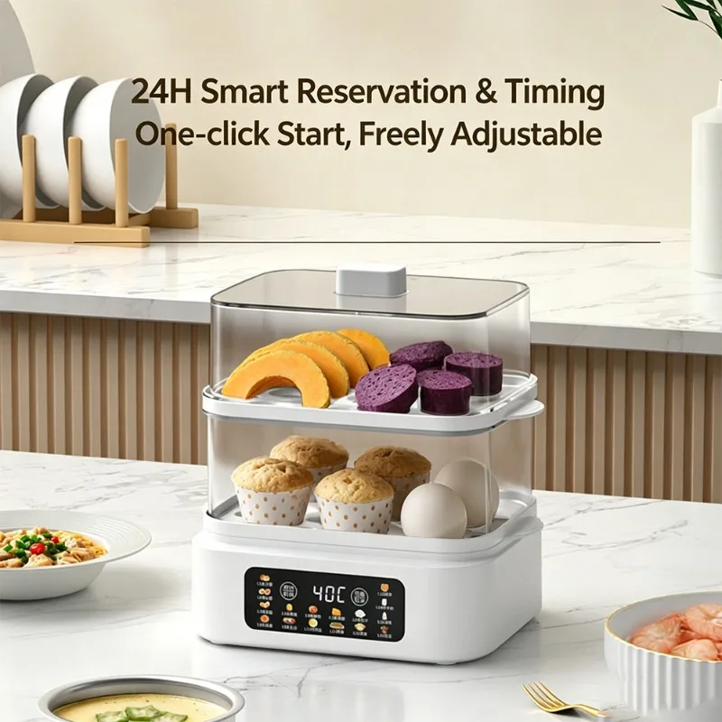 110V Household Mini Egg Cooker Automatic Power‑Off Steam Egg Boiler Multifunctional Breakfast Steamer for Home Egg Cooking