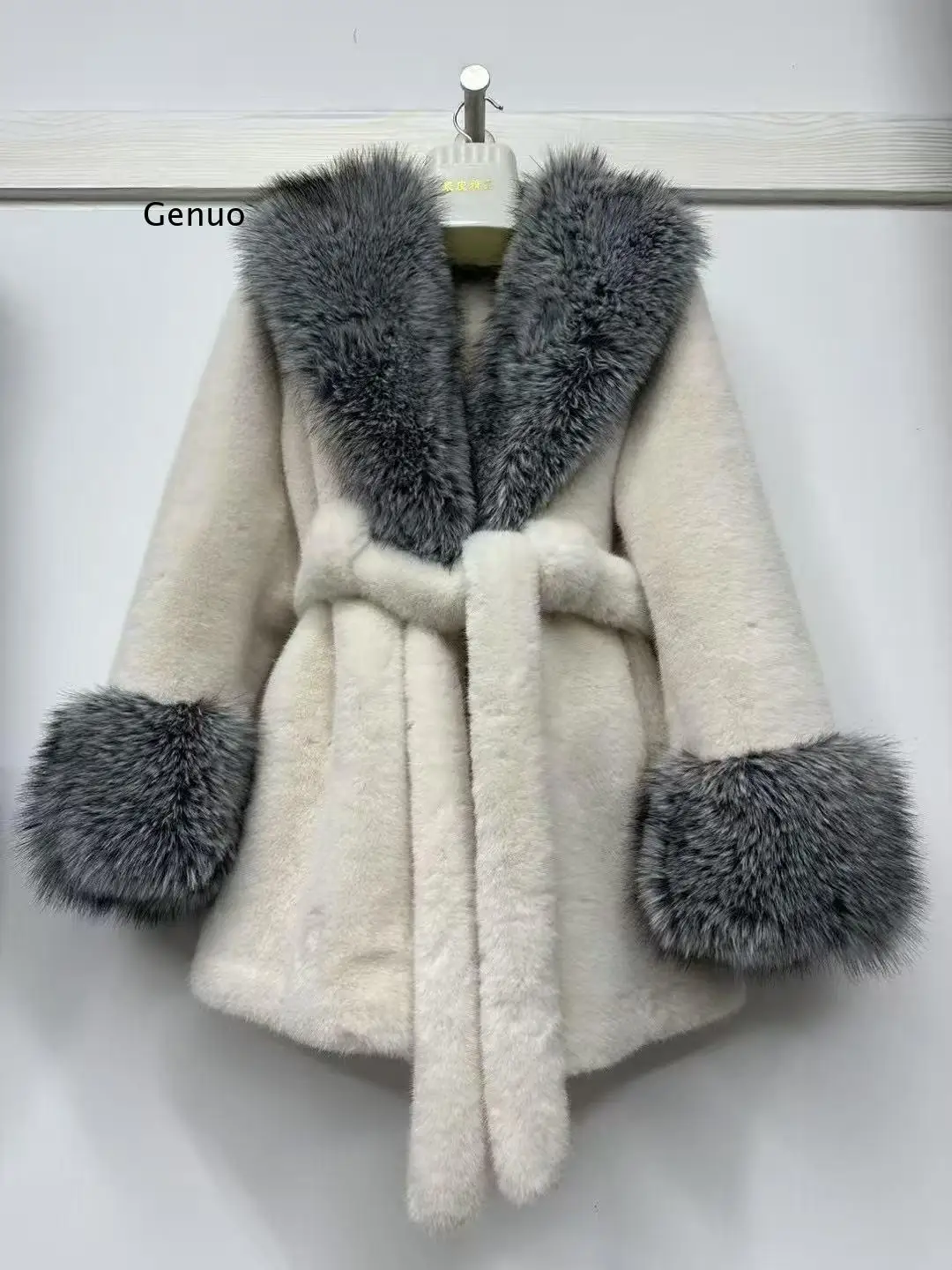 

Винтажное пальто из искусственного меха с леопардовым принтом, женская теплая зимняя куртка с меховым воротником