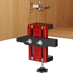 Cabinet Door Installation Positioner Adjustable Position Tools for Carpenters Cabinet Hardware Jig Cabinet Clamps Red