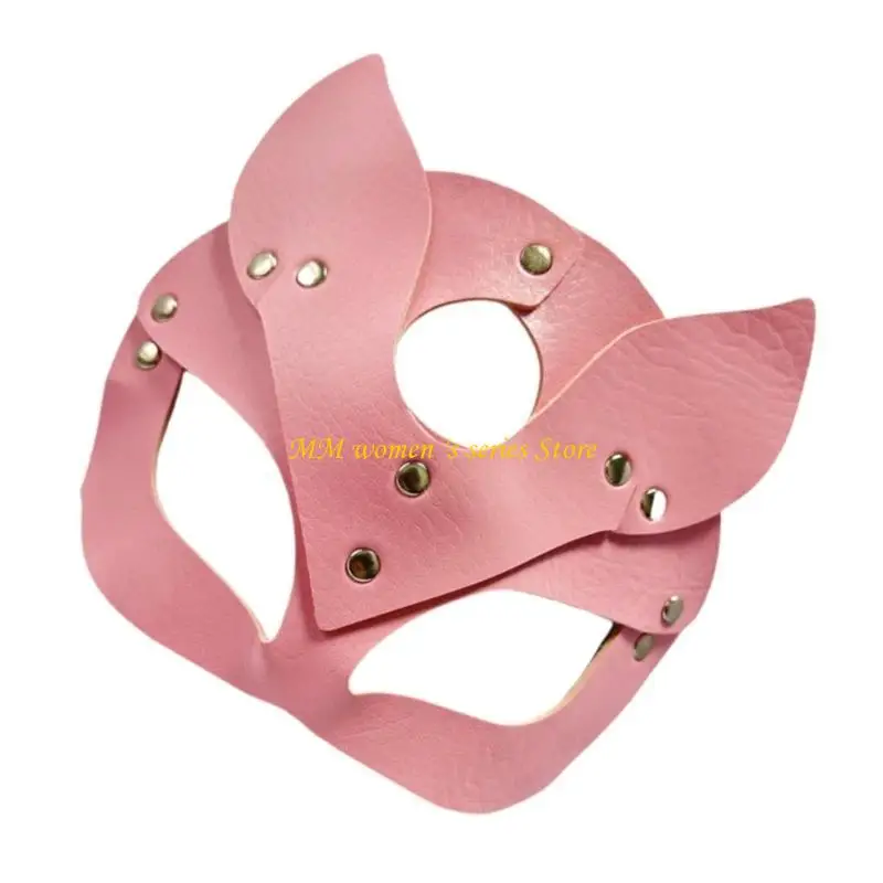 

Q39C Элегантная женская маска из искусственной кожи, регулируемый головной убор для маскарадных вечеринок, аксессуар для костюма