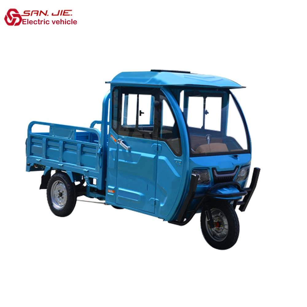 150cm Cargo Compartment Tricycle With Cab Wholesaler Adults 3 Wheel Car Cargo Electric Chinese Fat Tire Electric Tricycle