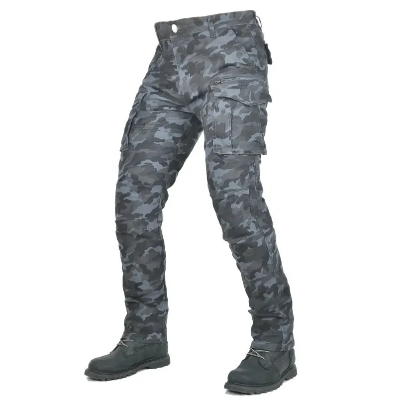 Volero Motorrijbroek Heren Casual Multi-Bag Camouflage Ademende Overalls Anti-Fall Off-Road Motorrijbroek