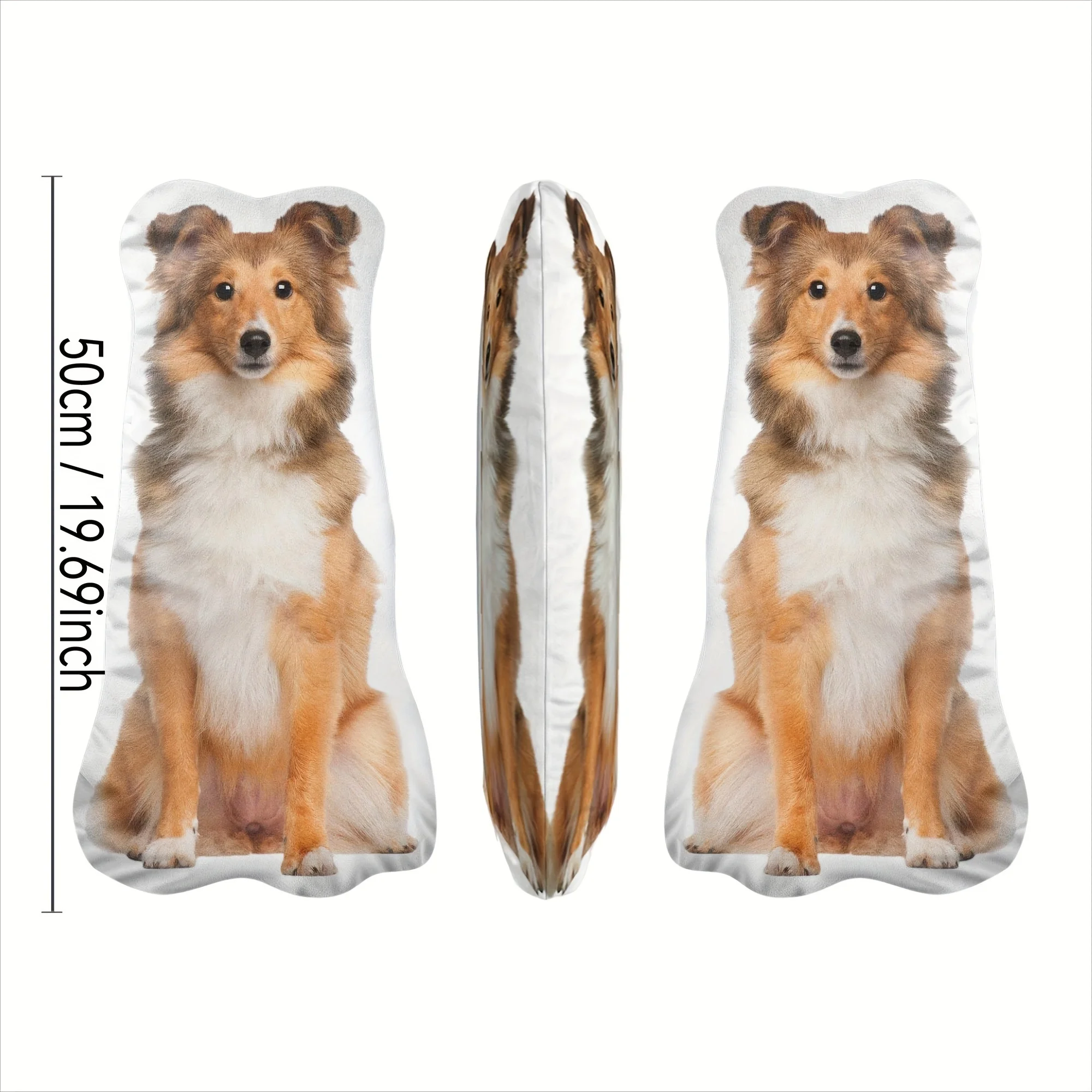 Personalisiertes Haustier-Fotokissen, personalisiertes Erinnerungsgeschenk für Hunde und Katzen, doppelseitiger Druck, bequemer Plüsch-Schlafbegleiter. – Detail 2