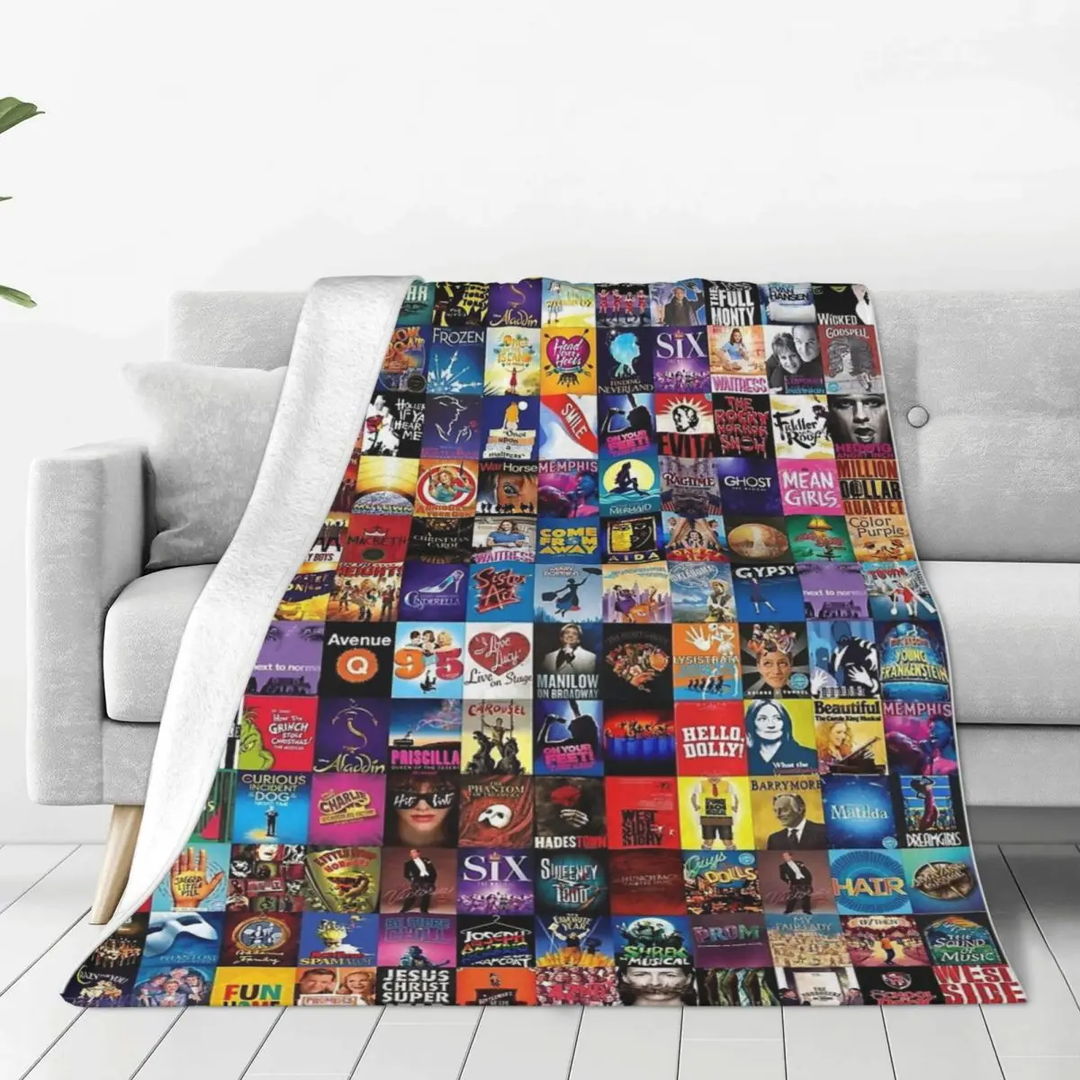 

Broadway Theater Soft Flannel Throw Blanket Cozy and Lightweight Fleece Blanket for Home, Travel, and Outdoor Use All Year Round