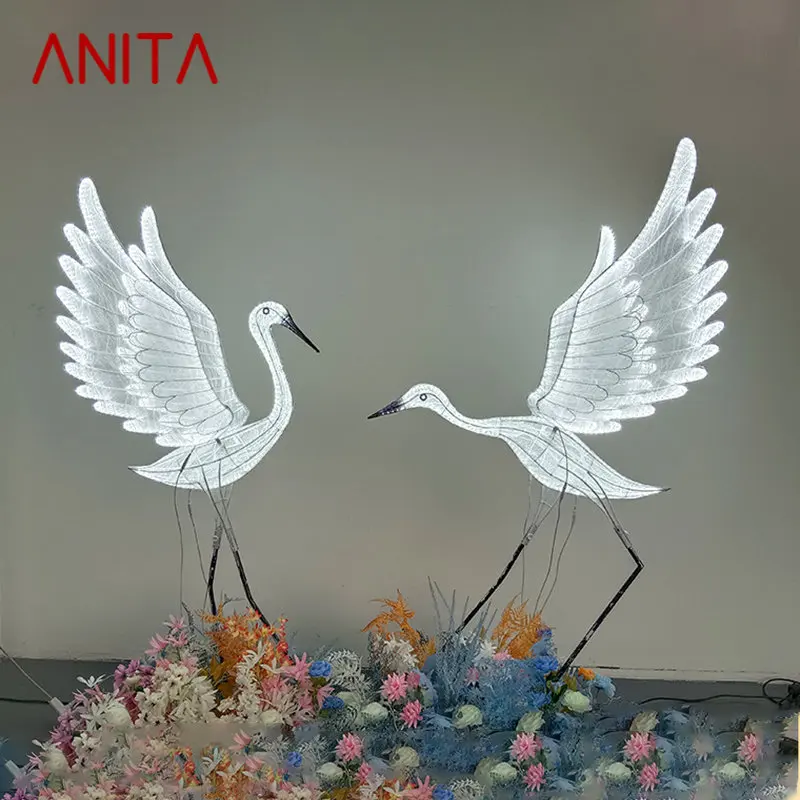 ANITA Modern LED Light  for Party Stage ShiningRoad Lead Egret edding Decoration Lamp