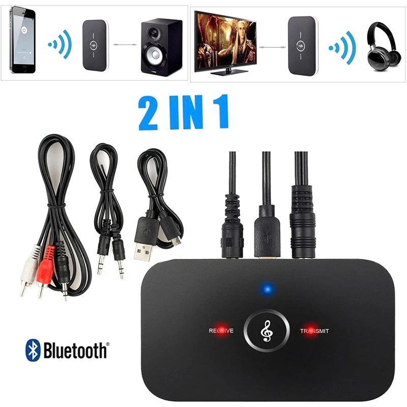 Bluetooth 5.0 Audio Transmitter Receiver Stereo 3.5mm AUX Jack RCA USB Dongle Music Wireless Adapter For Car Kit PC TV Headphone