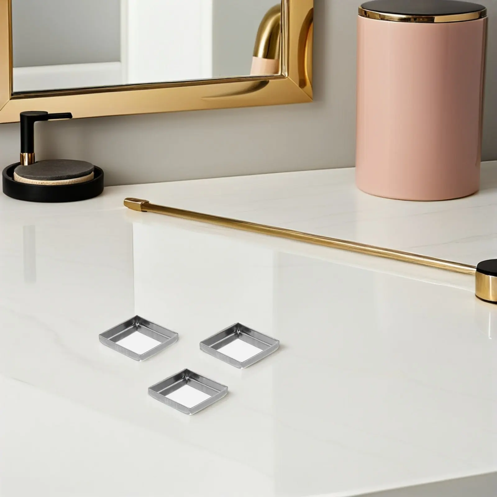 

20 шт. пустых квадратных металлических контейнеров для румян 26x26x5 мм, DIY-контейнеры для заправки, органайзер для палетки теней, емкость для рассыпчатых пигментов