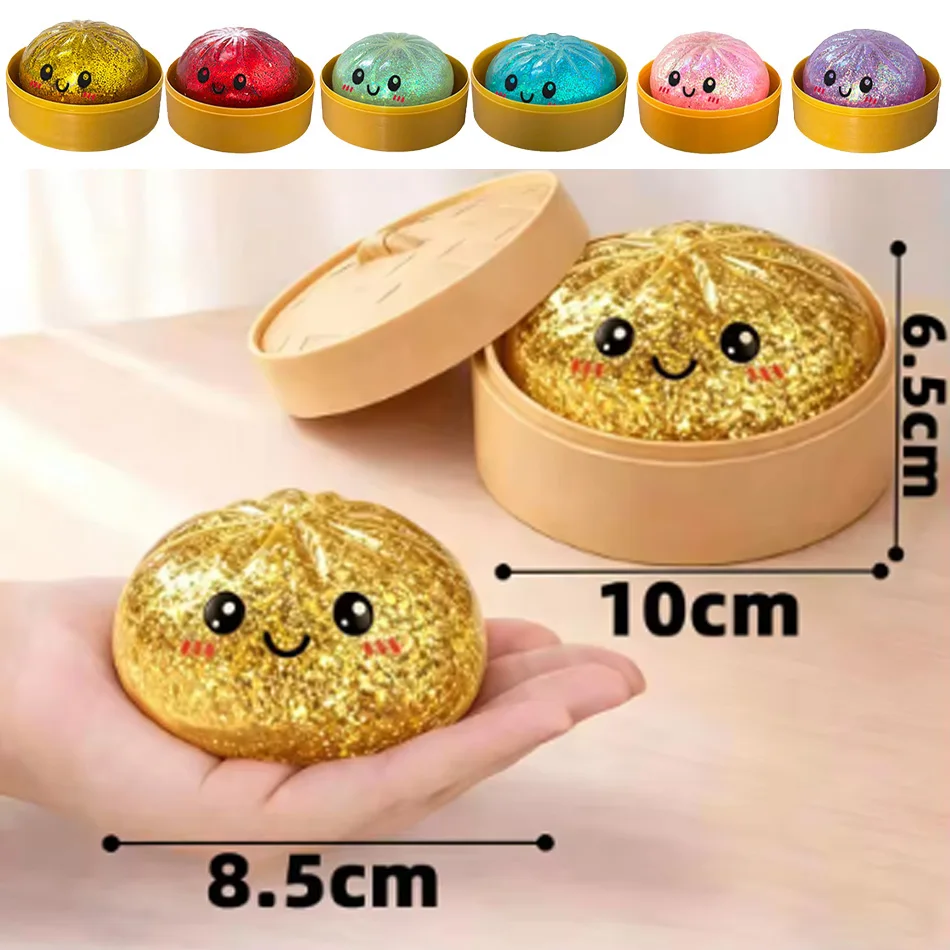 Dumpling Squishy Mystery Spielzeug: Stressabbau-Fidget-Spielzeug für Zuhause und Büro, Schreibtisch-Accessoires, Partygeschenk, Mystery Dumpling Squishy