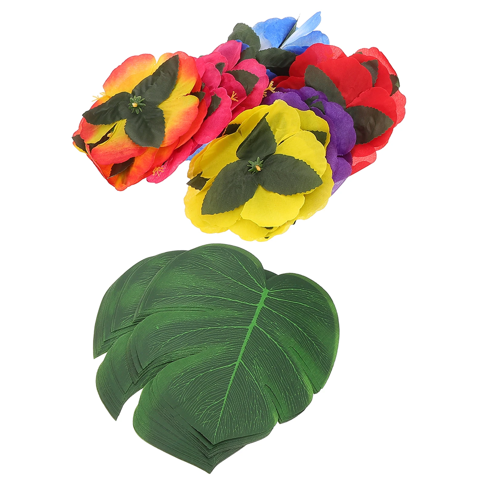 

1Set Realistic Palm Leaves Tropical Floral Hawaiian Party Decorations Great for Indoor Outdoor Celebrations Luau Supplies