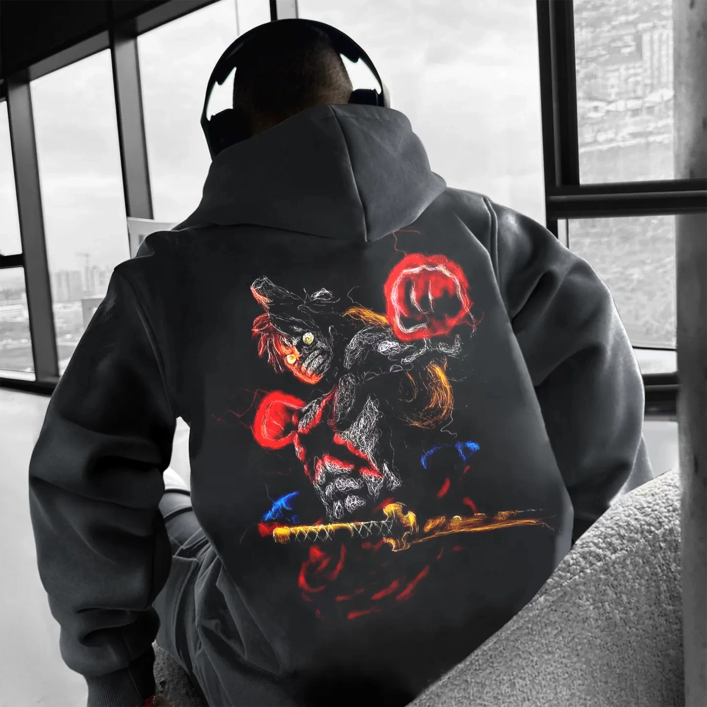 

Anime ONE PIECE Luffy Unisex Hoodie Harajuku Men's Cotton Autumn Winter Hooded Sweater Oversized Women's Long Sleeve Streetwear