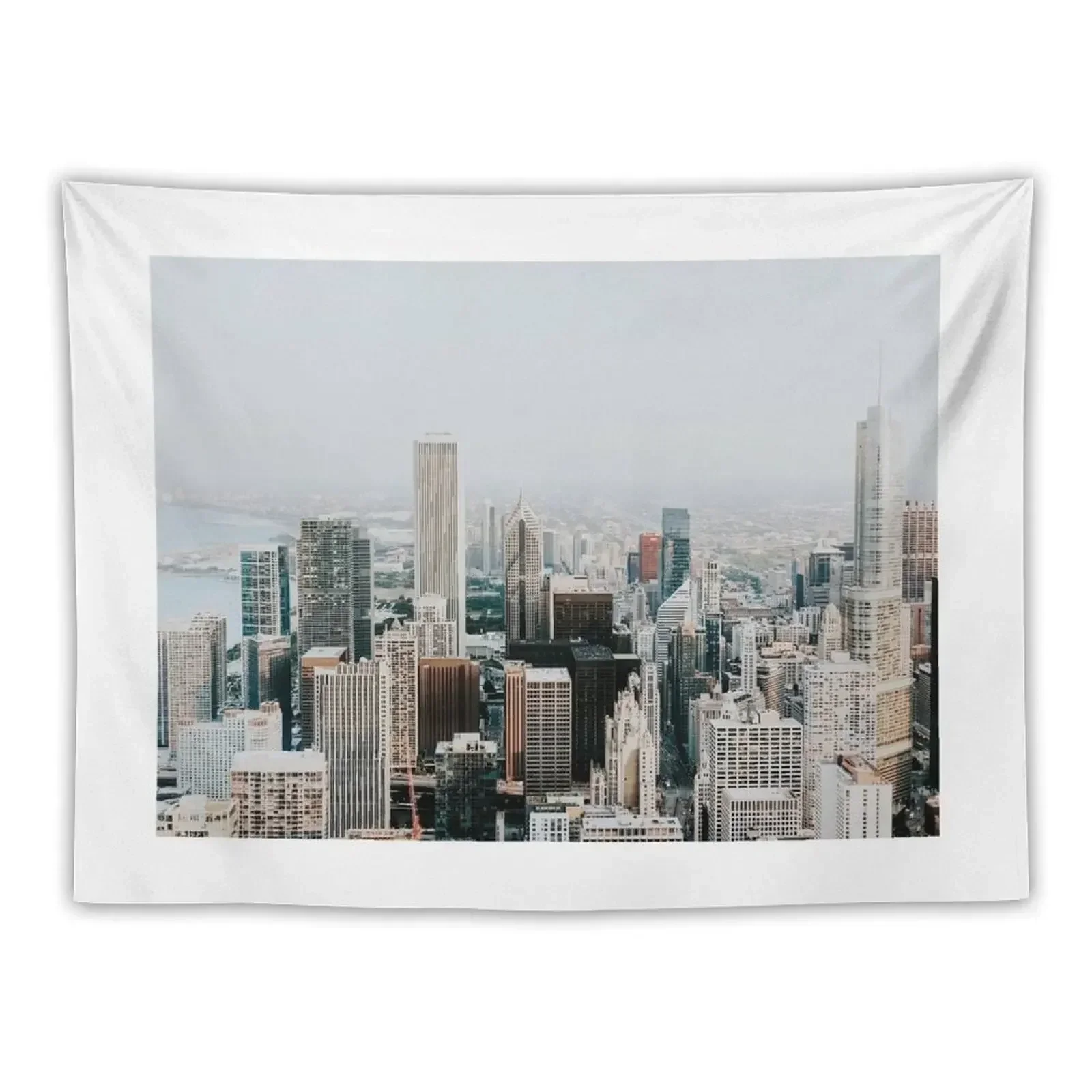 Skyscrapers in Chicago Tapestry Wallpaper Bedroom Wallpaper Tapestry