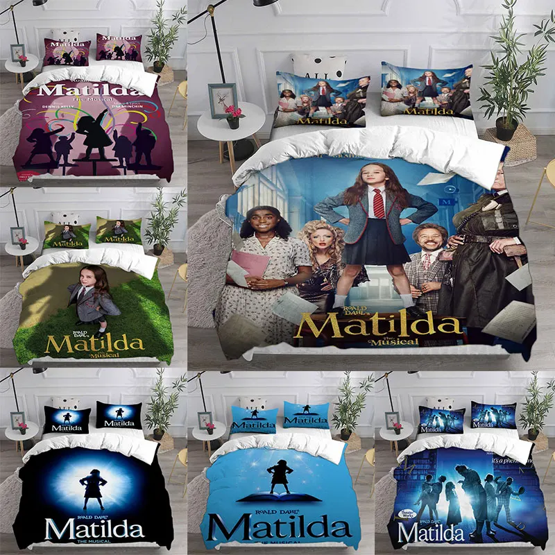 

Roald Dahl’s Matilda the Musical Bedding Sets Comforter Quilt Bed Cover Duvet Cover Pillow Case 2-3 Pieces Sets Kids Adult Size