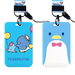 W Tuxedo Sam Sanrio Photocard Holder Keychain Kpop Students Card Protectors Pink ID Bank Cards Cover School Stationery