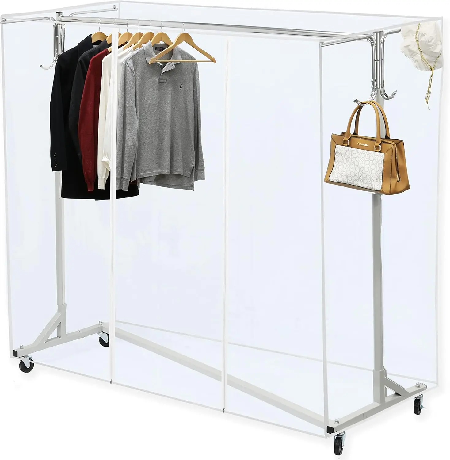 Industrial Grade Z-Base Garment Rack, 400Lb Load With 62