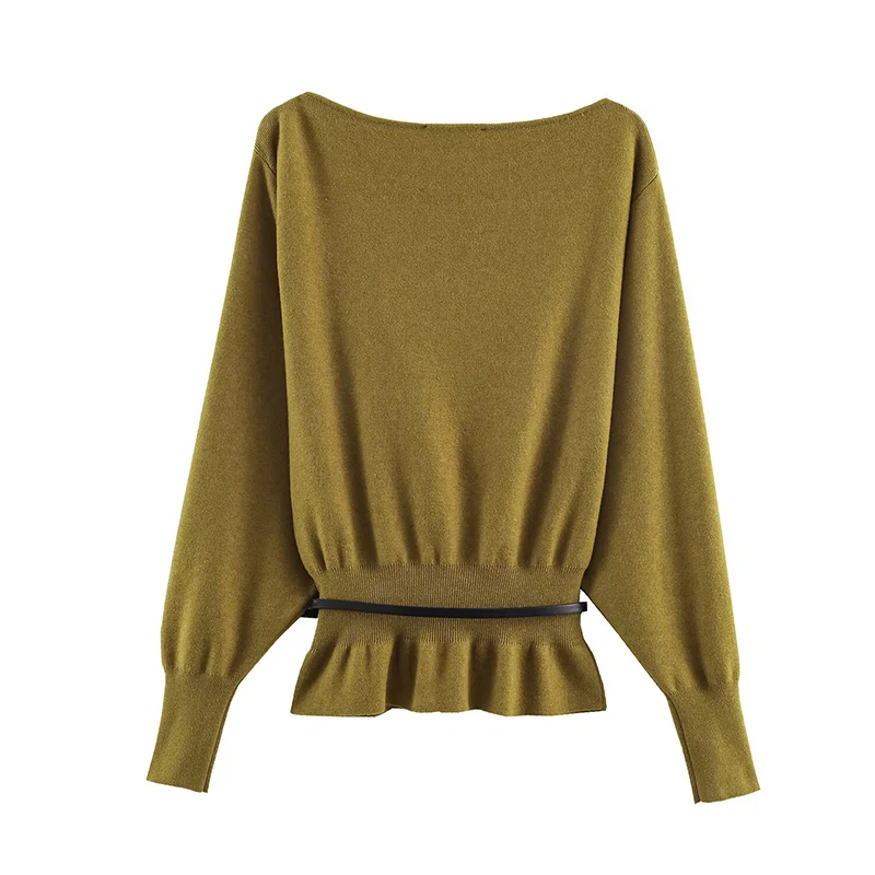 Sweter damski Tidalyf, dzianinowy, modny, dopasowany, elegancki, ciepły sweter damski, szykowna bluzka, młodzieżowy sweter na wycieczki i wakacje.