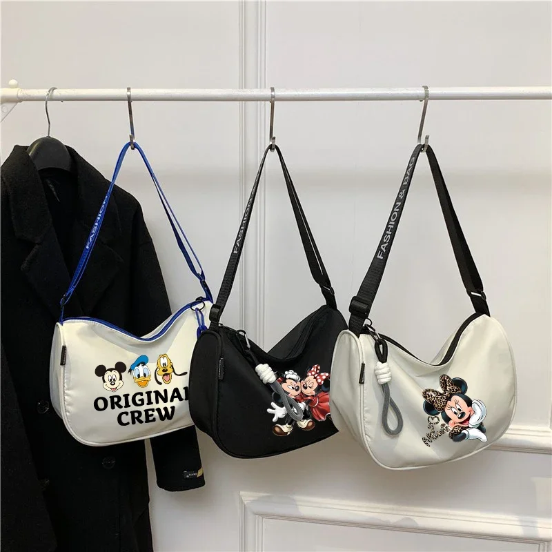 Mickey Mouse Minnie Kawaii Shoulder Bag Boy Girl Disney Anime Cartoon Pattern Crossbody Bag Fashion Daily Handbag Birthday Gift