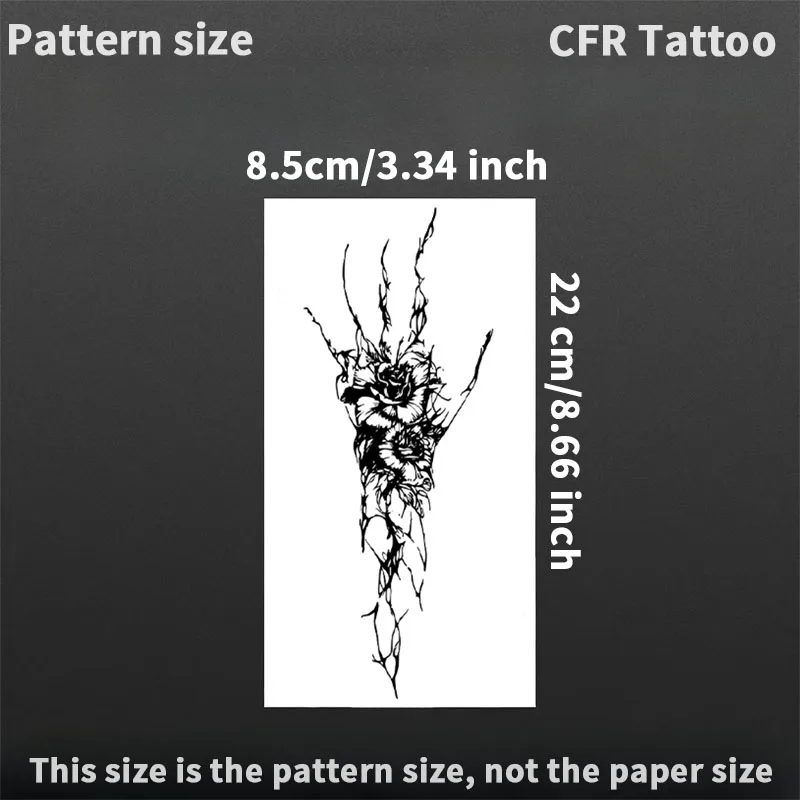 Sexy Lines Rose Herbal Juice Tattoo Stickers Women Man Tattoo Sticker Adult Tattoos Waterproof Temporary Tatoo Man Gift Charm