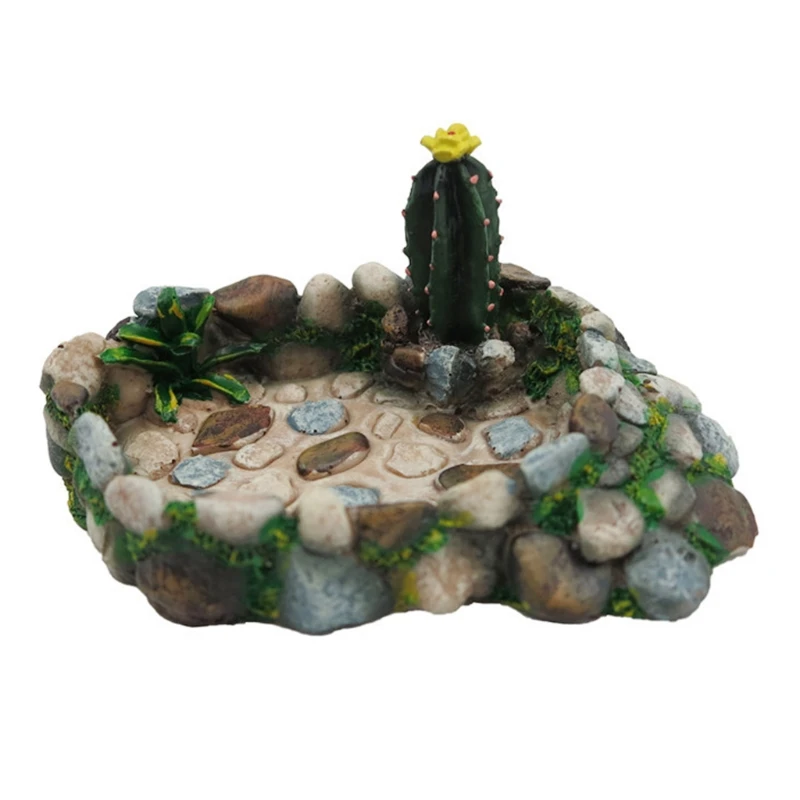 Resin Worm Dish Round Bowl Corner Water Dish Stone Cactus Decor