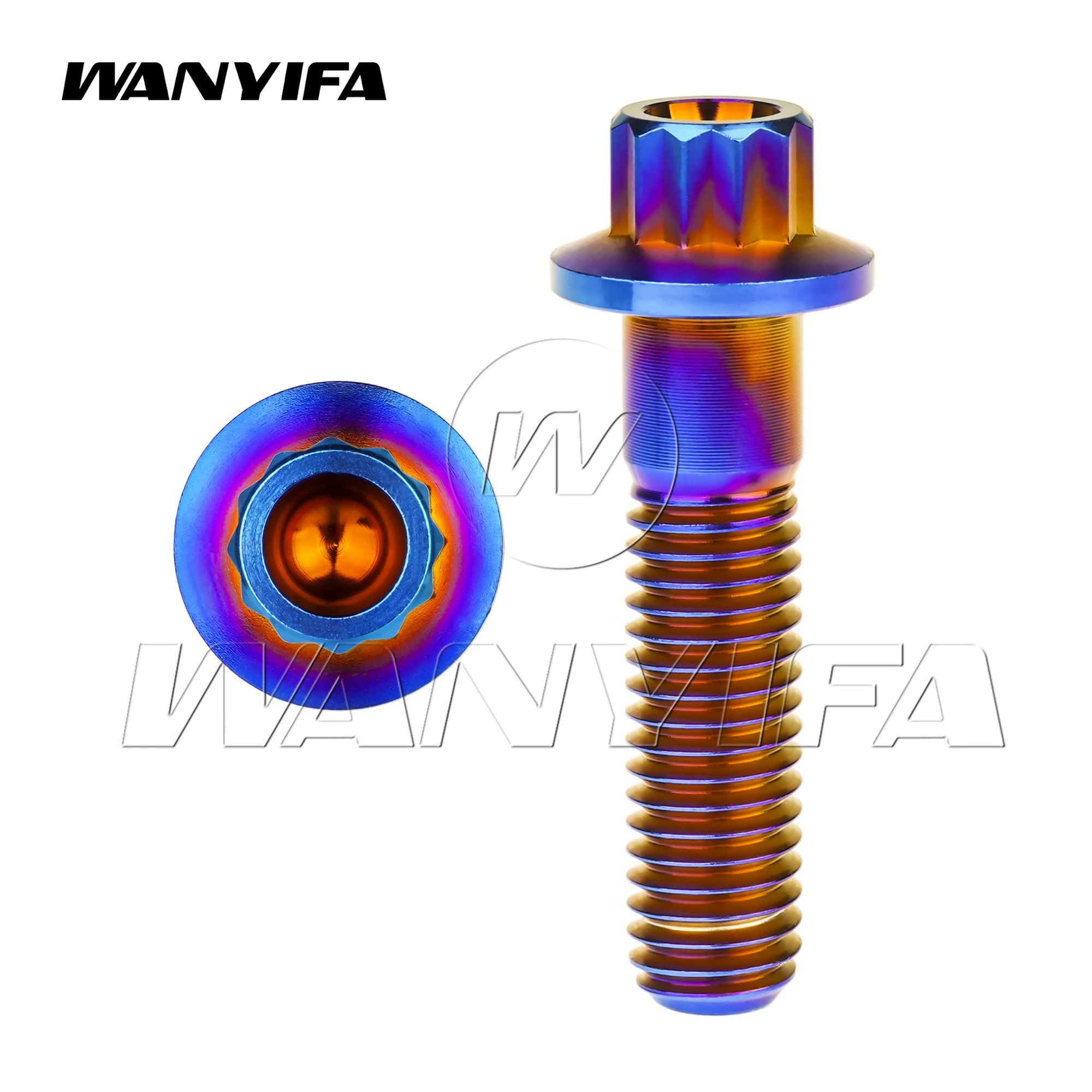 Wanyifa Titanium Bolt M7x24/32mm M8x32mm 12 Angle Screws Small Car Wheel Accessory Screws