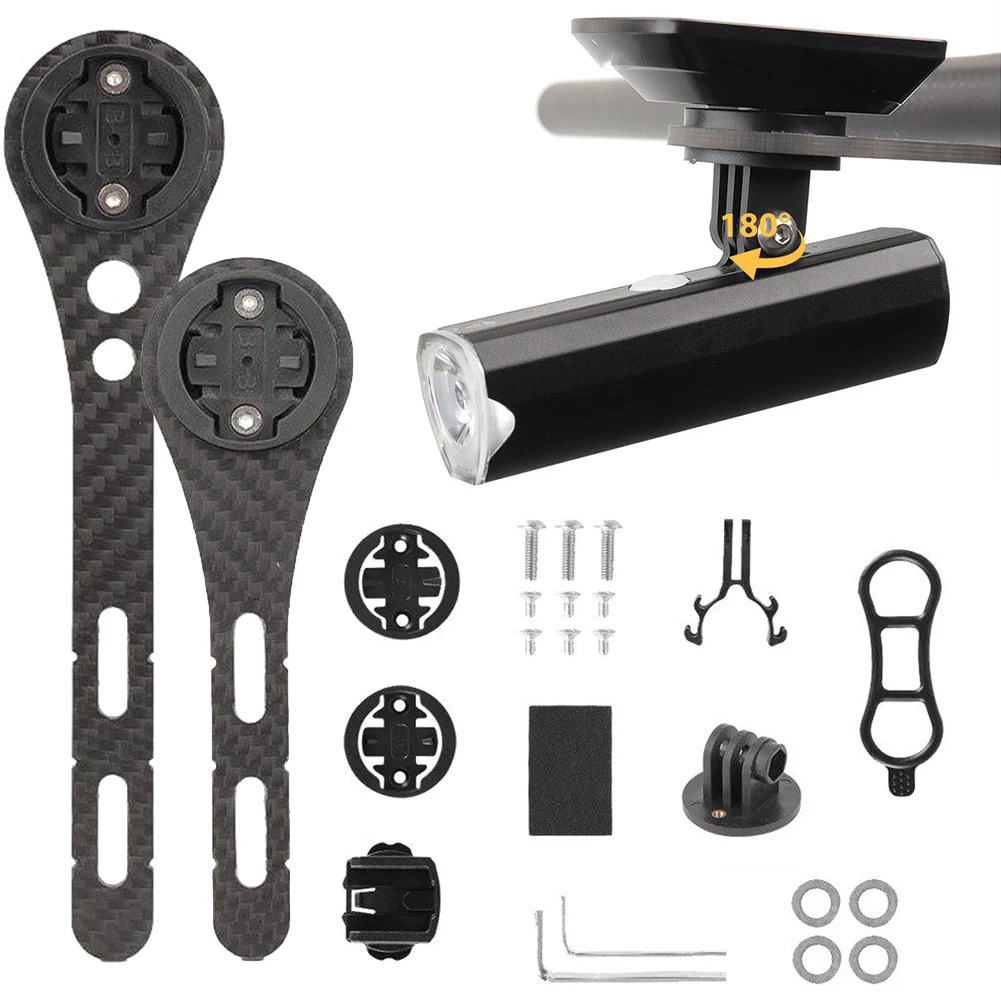 

Держатель для велосипедного компьютера, углеродное волокно, велосипедный компьютер, секундомер, держатель для спидометра, MTB, удлинитель руля для велоспорта для Garmin